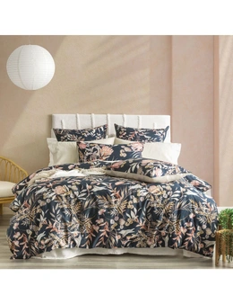 Renee Taylor 300 TC Cotton Reversible Quilt cover sets Waratah Midnight