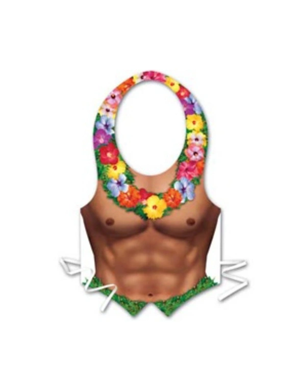 Dress Up Accessory Hula Hunk Vest Hawaiian Cosplay Costume Party Fancy Outfit, hi-res image number null