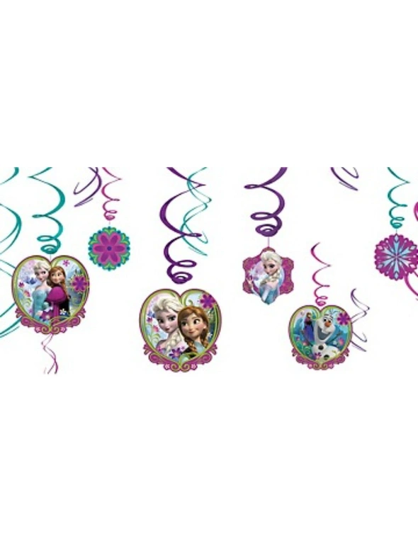 Hanging Decoration - Swirls, Disney Frozen 12 Pk, hi-res image number null