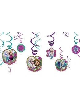 Hanging Decoration - Swirls, Disney Frozen 12 Pk