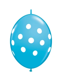 Balloon Quick Link Polka Dots Robin'S Egg Blue 12" Birthday Wedding Party Decors