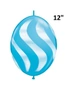 Balloons Quick Link White Stripes Robin'S Egg Blue 12" Latex Birthday Decoration, hi-res