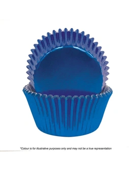 Baking Cups 7Cm Foil Blue 72 Pack Round Paper Cupcake Mould Cookies Muffins Bake