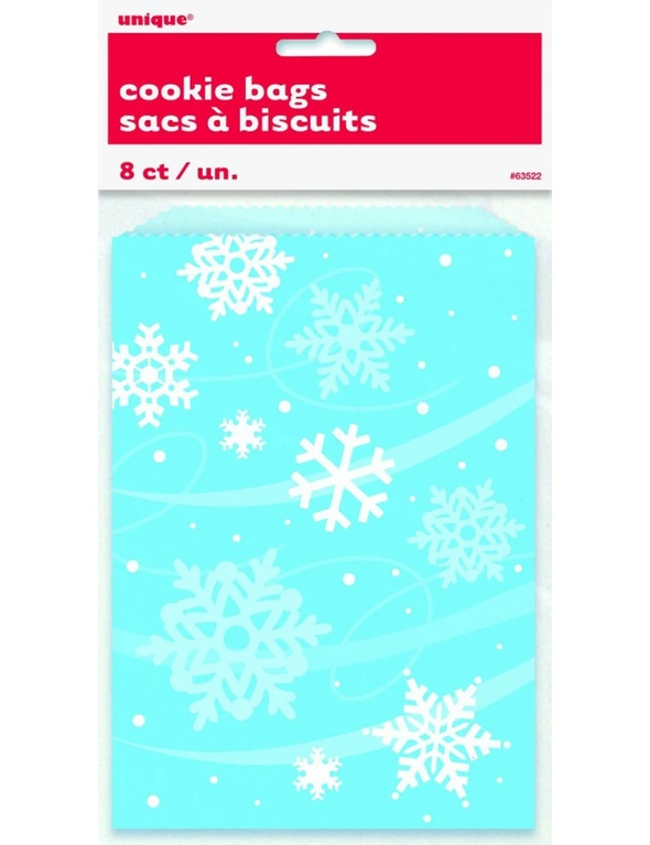 Treat Bags - Cookie, Shimmer Snowflake 8 pk, hi-res image number null