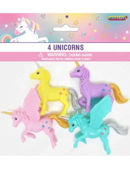 Party Toys - Unicorns, Pastel 4 pk