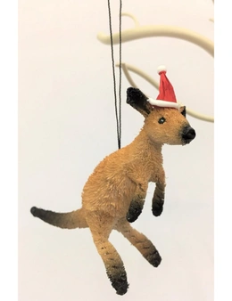 Christmas Ornament - Kangaroo, Santa Hat