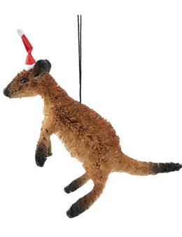 Christmas Ornament - Kangaroo, Santa Hat