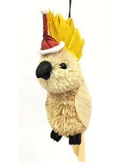 Christmas Ornament - Cockatoo, Santa Hat