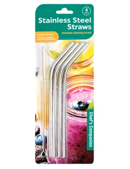 Straws - Stainless Steel 4 Pk