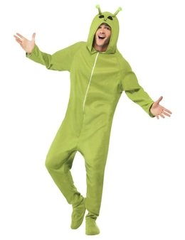 ADULT COSTUME ONESIE ALIEN SMALL HALLOWEEN DRESS UP COSPLAY OUTFITS JUMPSUIT