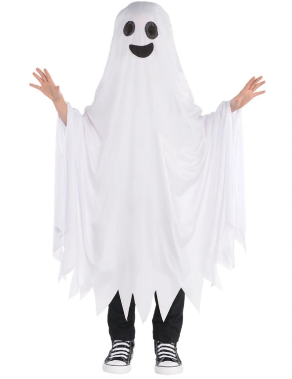 Child Costume Ghost Cape Halloween Spooky Cloak Dress Up Cosplay Party Outfit, hi-res image number null