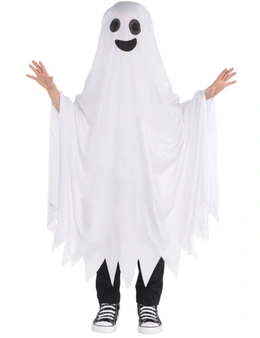 Child Costume Ghost Cape Halloween Spooky Cloak Dress Up Cosplay Party Outfit