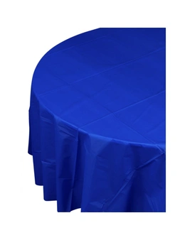 Tablecloth Round Blue Plastic Wedding Birthday Party Decorations Table Cover
