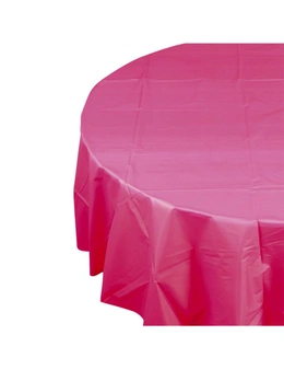Tablecloth Round Hot Pink Plastic Wedding Birthday Party Decorations Table Cover