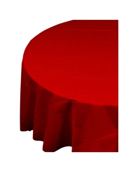 Tablecloth Round Red Plastic Wedding Birthday Party Event Decoration Table Cover