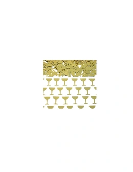 Scatters/Confetti, Champagne Glasses - Gold