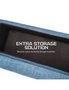 La Bella Storage Ottoman Foot Stool 102cm Fabric Blanket Box Chest Toy - Dark Blue, hi-res