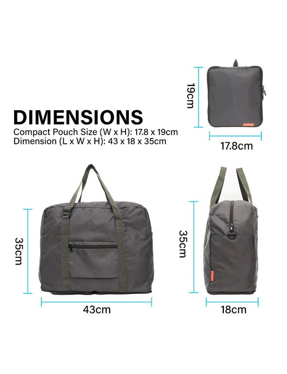 KOELE Shopper Bag Travel Duffle Bag Foldable Laptop Luggage KO-BOSTON - Khaki, hi-res image number null