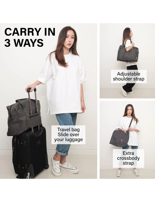 KOELE Shopper Bag Travel Duffle Bag Foldable Laptop Luggage KO-BOSTON - Khaki, hi-res image number null