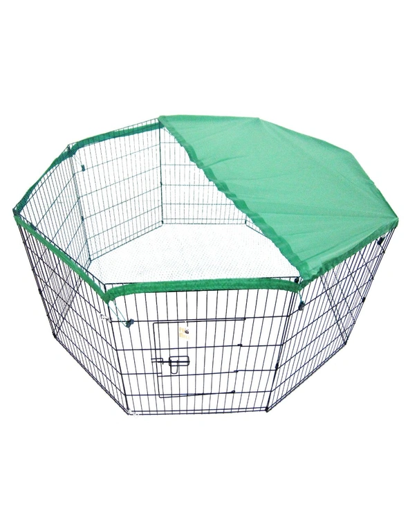 Paw Mate Net Cover for Pet Playpen 42in Dog Exercise Enclosure Fence Cage - Green, hi-res image number null