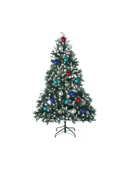 Home Ready Snowy Christmas Tree Xmas Pine Cones 5Ft 150cm 720 tips + Bauble Balls