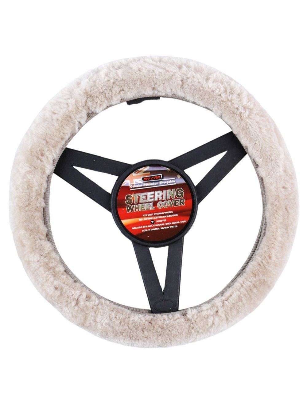 100% Australian Sheepskin Steering Wheel Cover