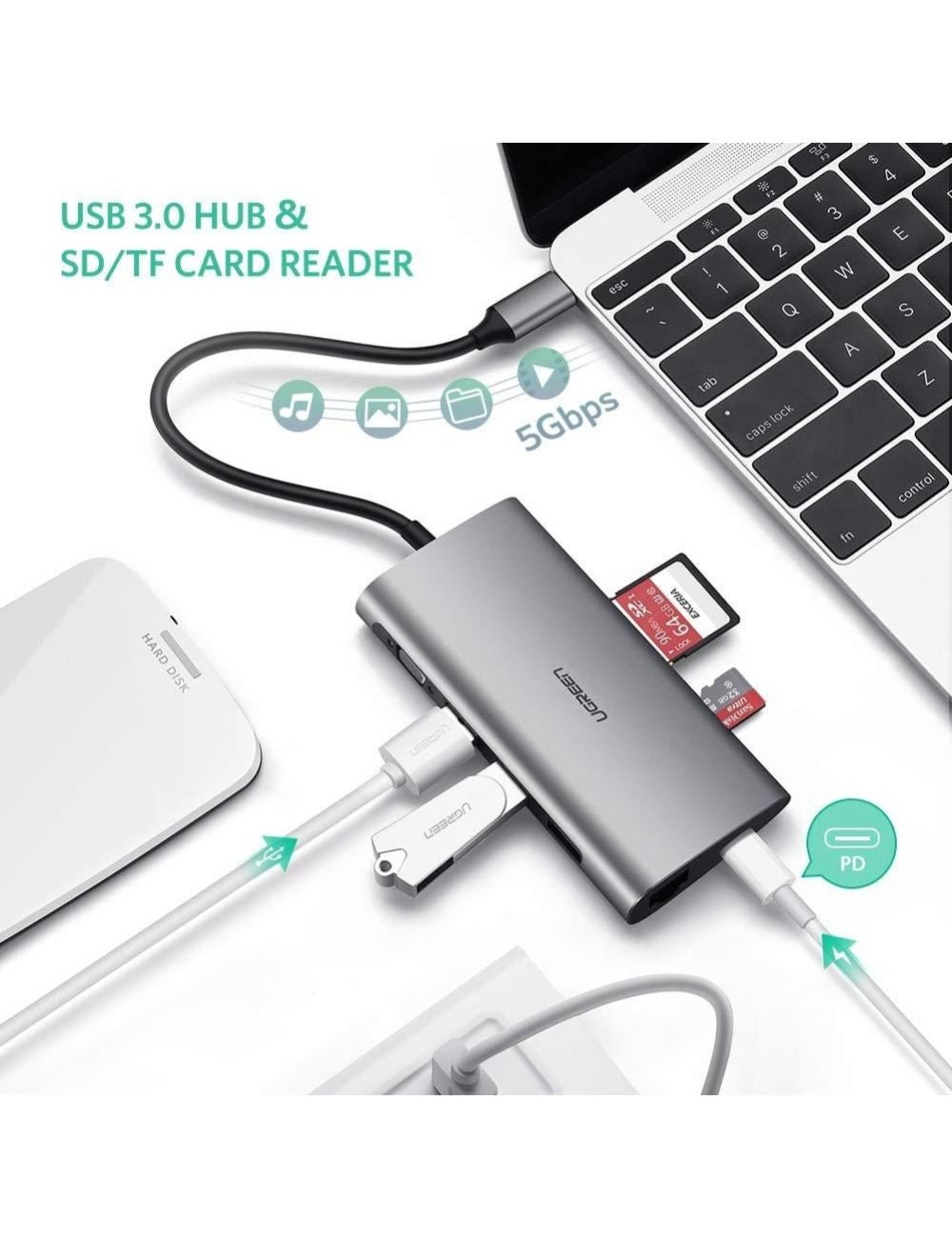 Ugreen 50539 8-in-1 USB C Hub Dock Station