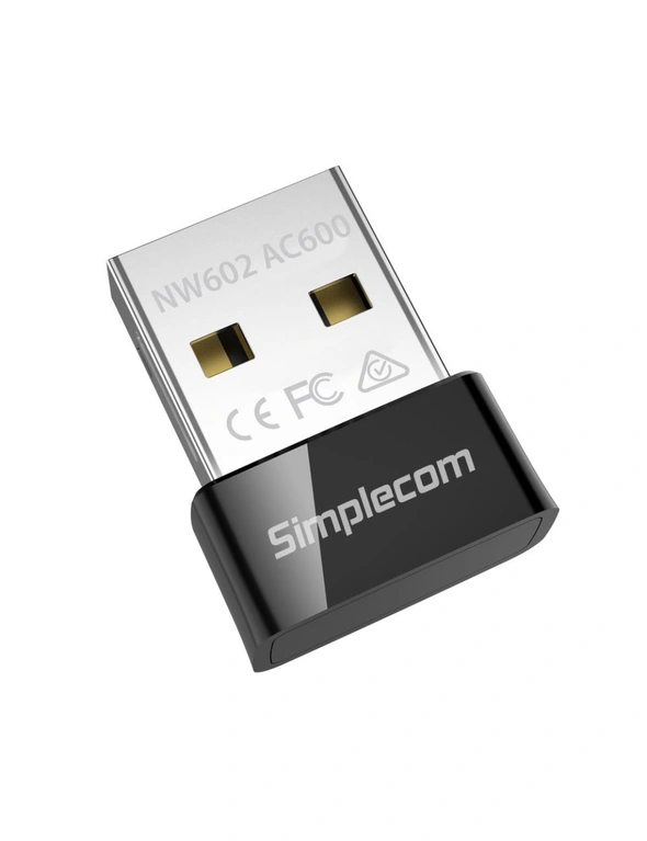 Simplecom NW602 AC600 Dual Band Nano USB WiFi Wireless Adapter