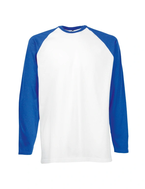 Fruit Of The Loom Mens Long Sleeve Baseball T-Shirt, hi-res image number null