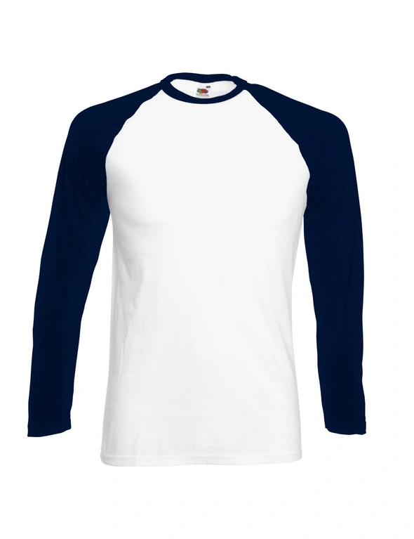 Fruit Of The Loom Mens Long Sleeve Baseball T-Shirt, hi-res image number null