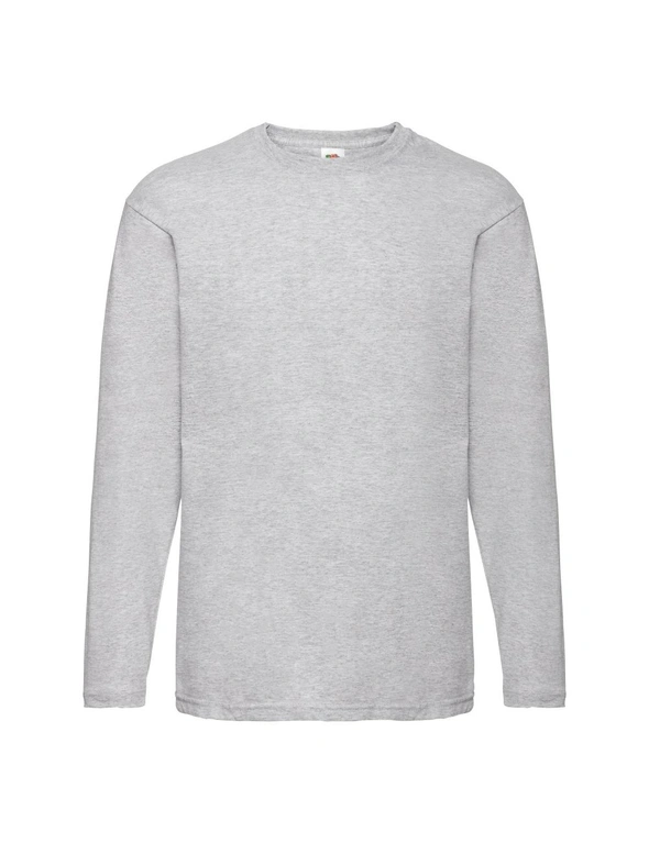 Fruit Of The Loom Mens Valueweight Crew Neck Long Sleeve T-Shirt, hi-res image number null
