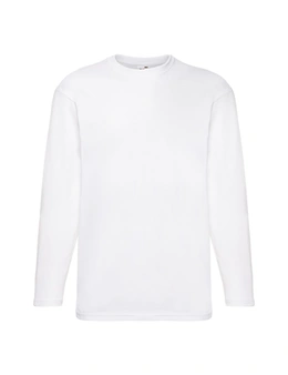 Fruit Of The Loom Mens Valueweight Crew Neck Long Sleeve T-Shirt