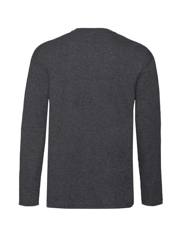 Fruit Of The Loom Mens Valueweight Crew Neck Long Sleeve T-Shirt, hi-res image number null