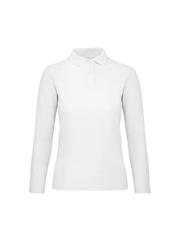 B&C ID.001 Womens/Ladies Long Sleeve Polo, hi-res image number null