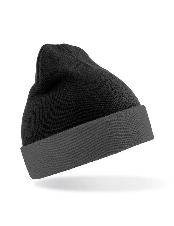 Result Genuine Recycled Black Compass Beanie, hi-res image number null