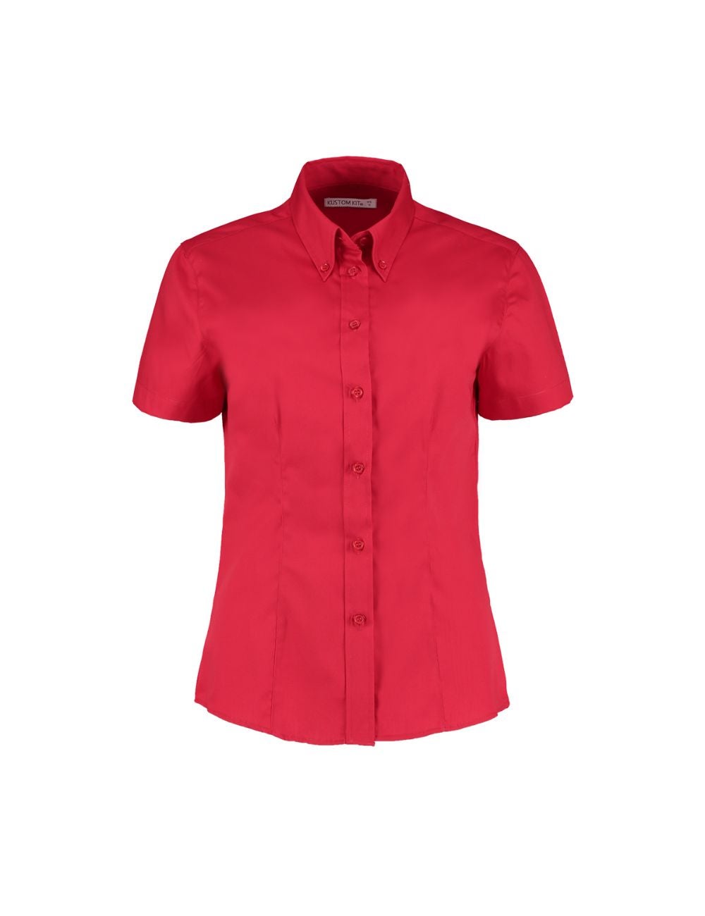 Kustom Kit Ladies Corporate Oxford Short Sleeve Shirt W Lane