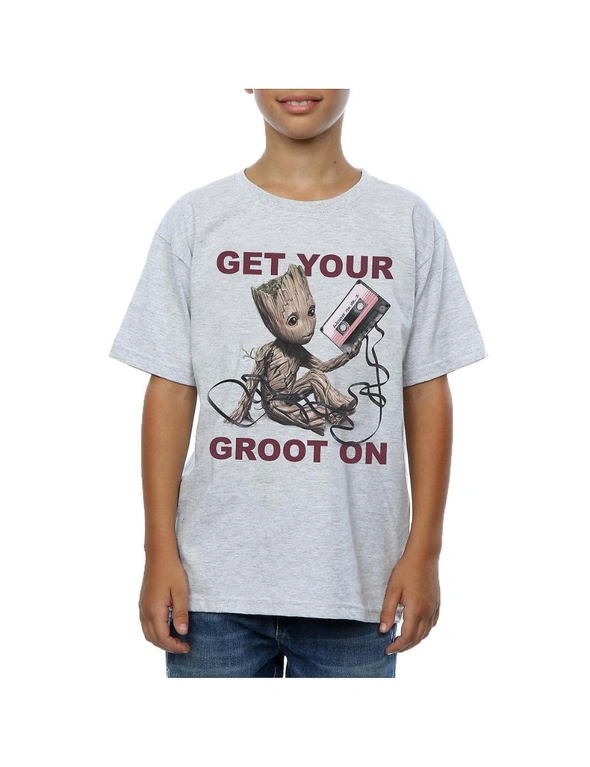 Guardians Of The Galaxy Boys Get Your Groot On Heather T-Shirt, hi-res image number null
