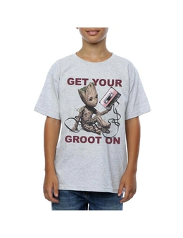 Guardians Of The Galaxy Boys Get Your Groot On Heather T-Shirt