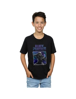 Black Panther Boys Tech Badge Cotton T-Shirt