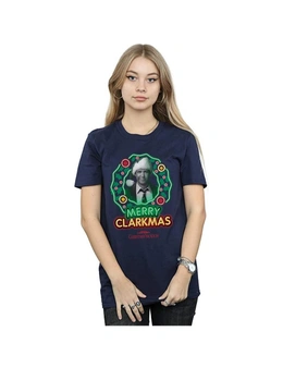 National Lampoon´s Christmas Vacation Womens/Ladies Greyscale Clarkmas Cotton T-Shirt