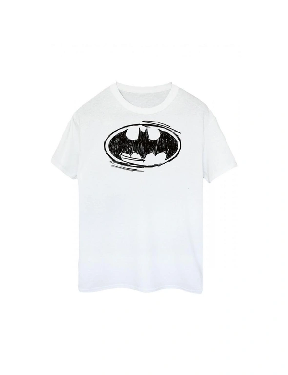 Batman Mens Sketch Logo T-Shirt, hi-res image number null