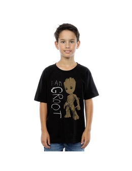Guardians Of The Galaxy Boys I Am Groot Scribble Cotton T-Shirt
