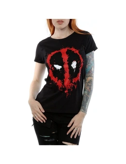 Deadpool Womens/Ladies Splat Face Cotton T-Shirt