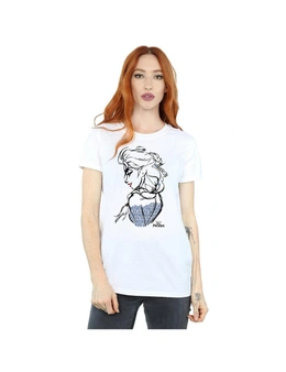 Frozen Womens/Ladies Elsa Sketch Cotton Boyfriend T-Shirt