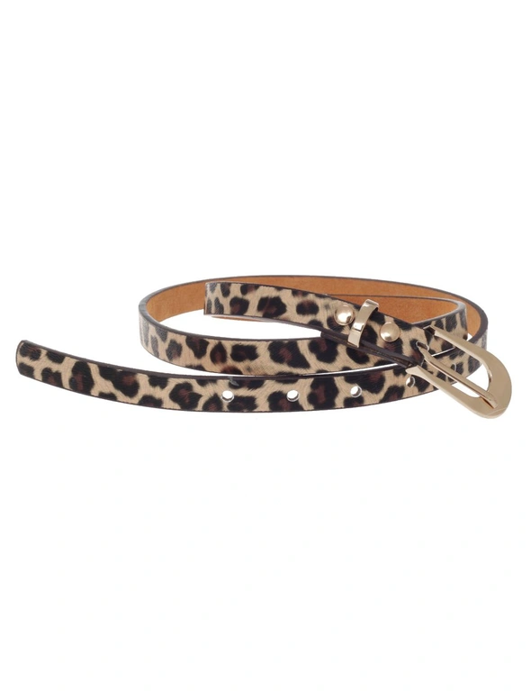 Grace Womens/Ladies Leopard Print Leather Belt, hi-res image number null