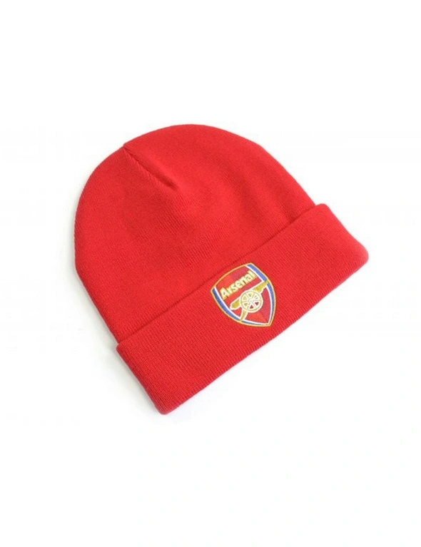 Arsenal FC Crest Knitted Turn Up Hat, hi-res image number null