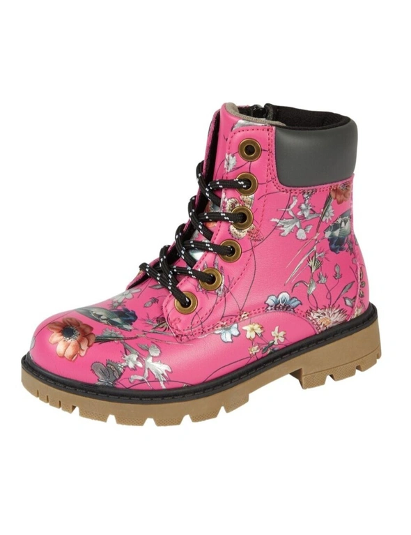 Cipriata Girls Sonia Floral PU Ankle Boots, hi-res image number null