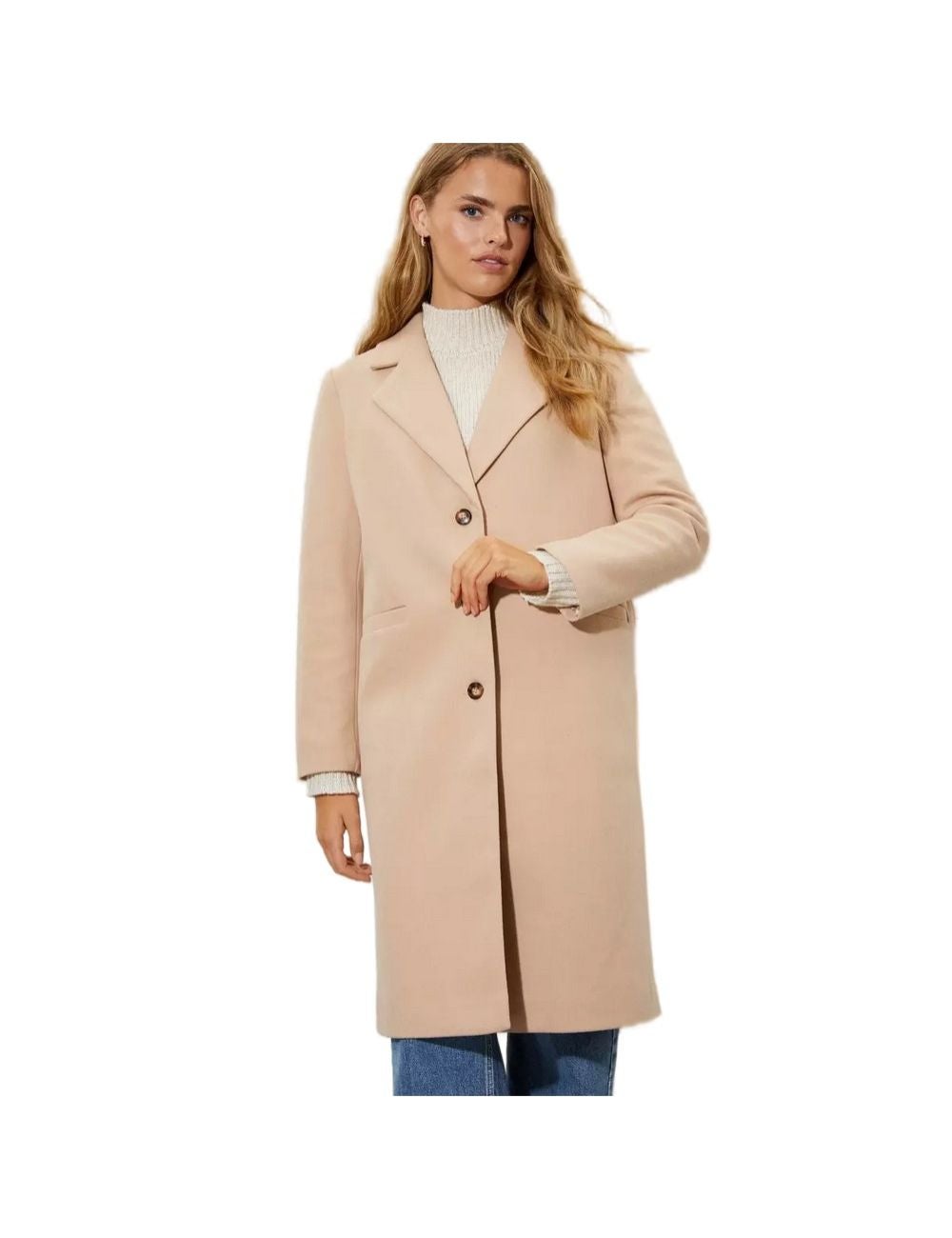 rosell long length wool wrap coat