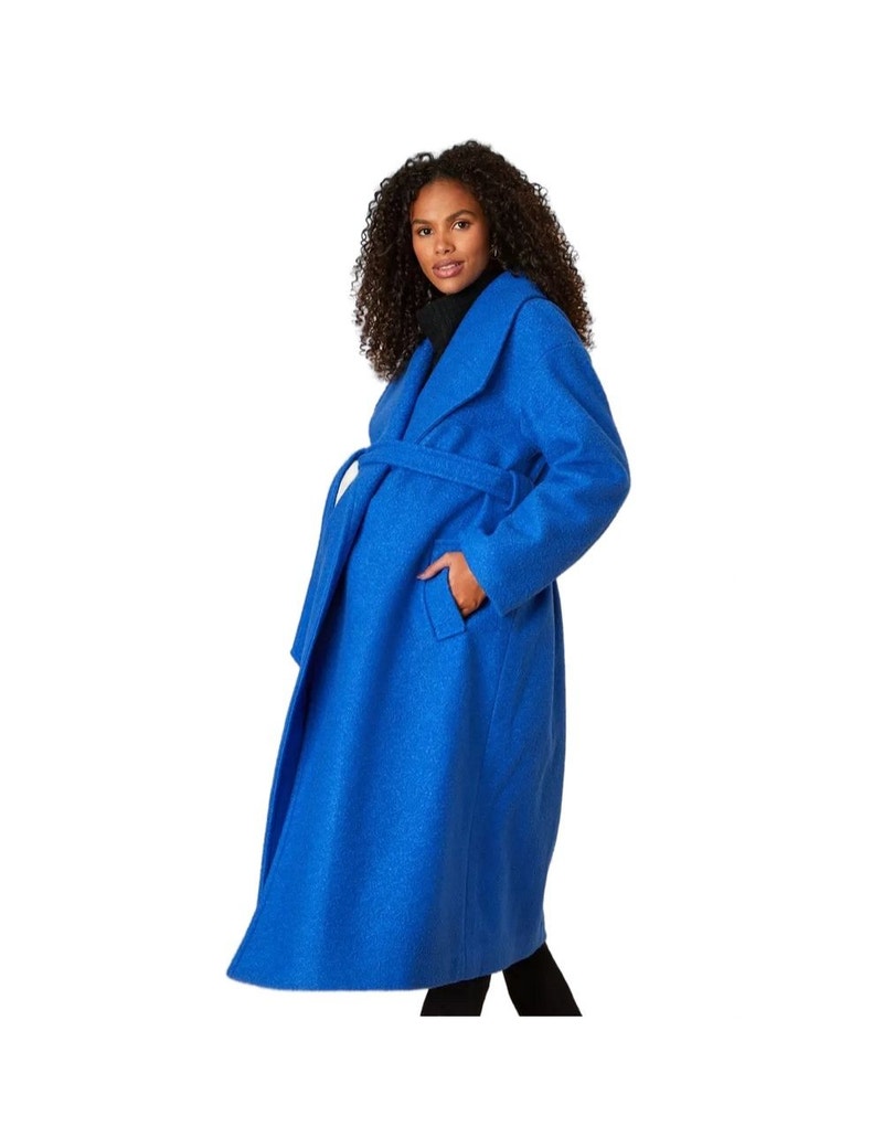 dorothy perkins womens/ladies longline bouclé wrap maternity coat
