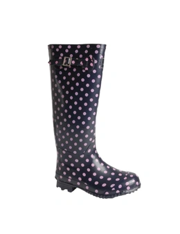 Lunar Womens/Ladies Spotted Rubber Wellington Boots